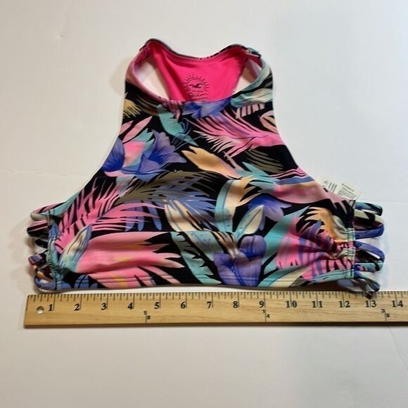 Hollister women’s two piece bathing suit. Tropical print. L/M - Picture 12 of 13